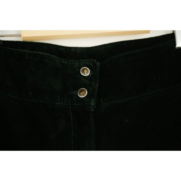 Vintage Scotts Suede Black Suede Straight Leg Pants 8 - Picture 3 of 6